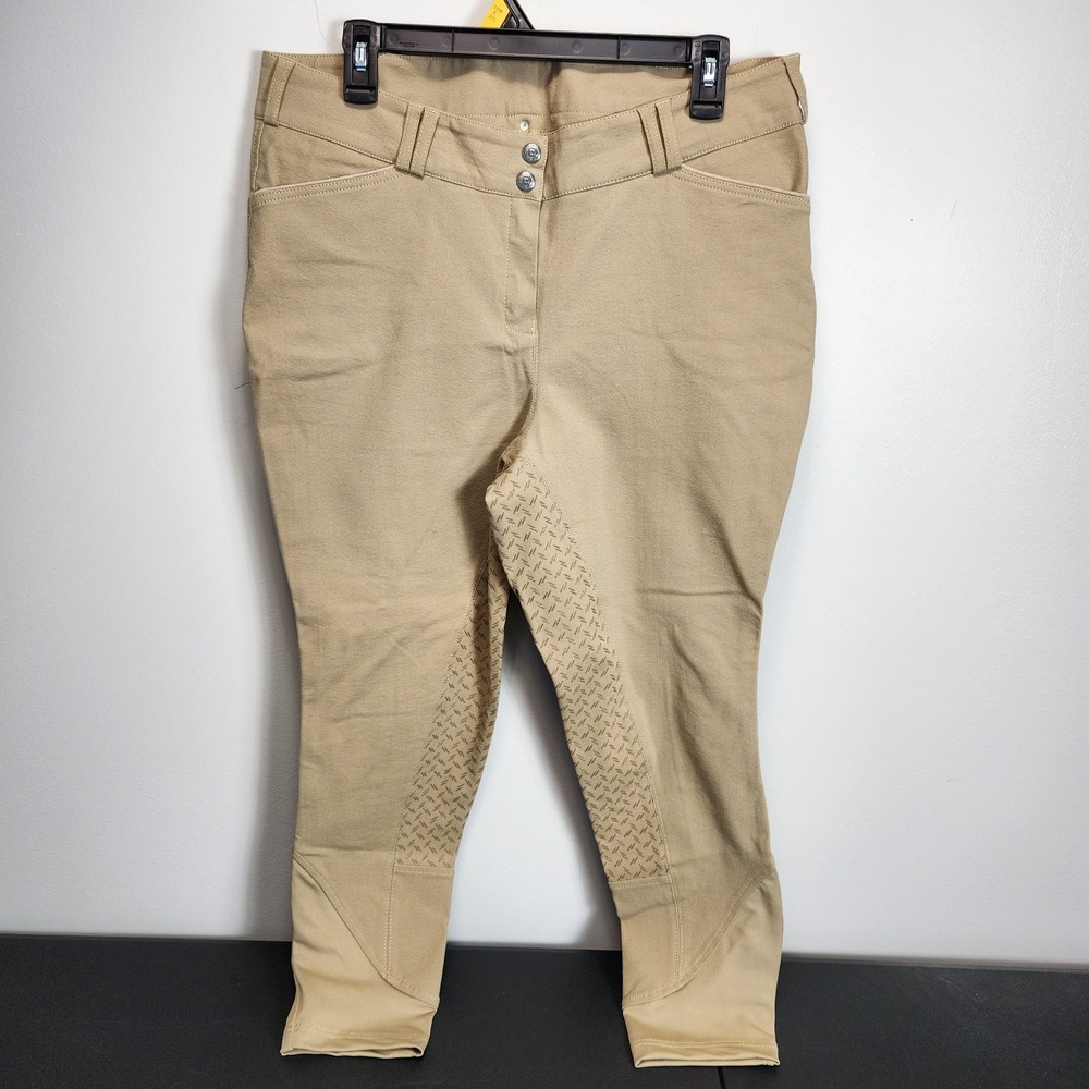 DUBLIN FULL SEAT‎ BREECHES  Beige 16/34 Equestrian Dressage Riding Womens